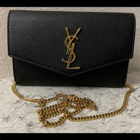 ysl bag chain wallet|ysl uptown wallet on chain.